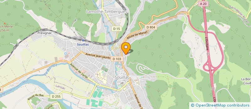 localisation de l'entreprise LA FORGE  SOUILLAC