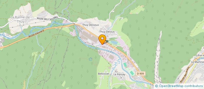 localisation de l'entreprise LA FORGE  THONES