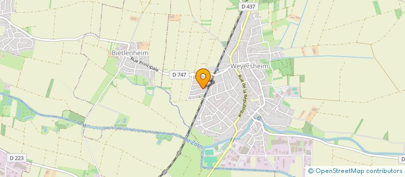 localisation de l'entreprise LA FORGE  WEYERSHEIM