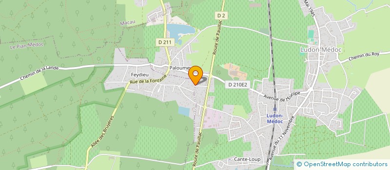 localisation de l'entreprise LA FORGE CAYCHAC  LE PIAN-MEDOC