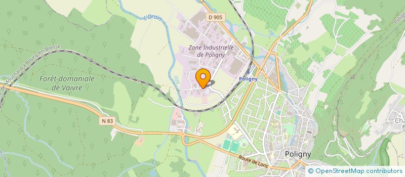 localisation de l'entreprise LA FORGE COMTOISE  POLIGNY