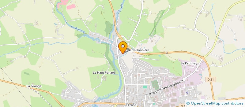 localisation de l'entreprise LA FORGE CREATRICE à ERNEE