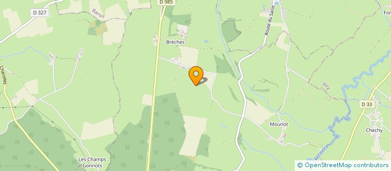 localisation de l'entreprise LA FORGE DE CHARRUGE  OZOLLES