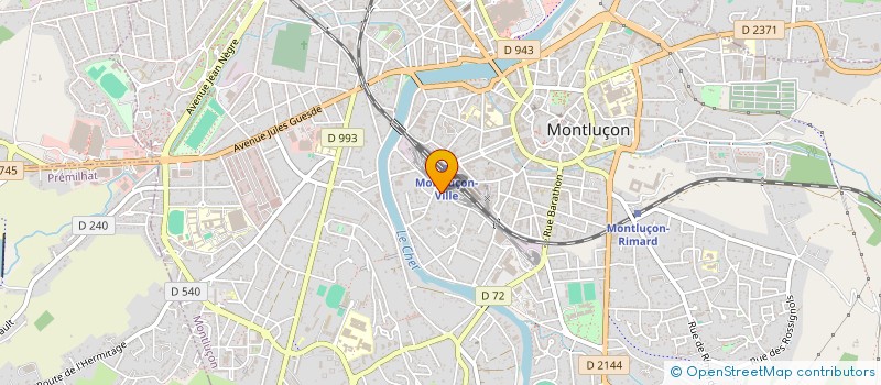localisation de l'entreprise LA FORGE DE GOBANNOS à MONTLUCON