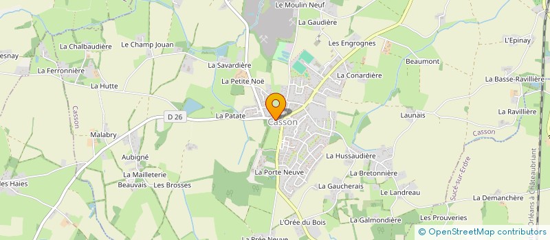 localisation de l'entreprise LA FORGE DE SUCE SUR ERDRE  CASSON