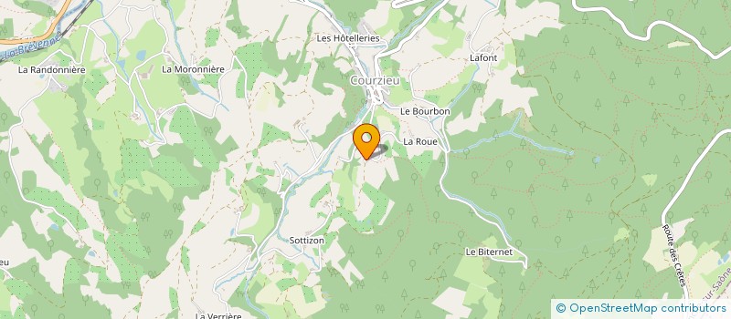 localisation de l'entreprise LA FORGE DES LOUVETEAUX  COURZIEU