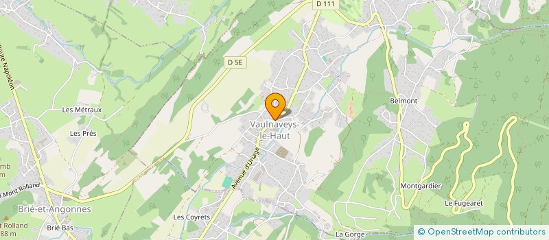 localisation de l'entreprise LA FORGE DES OGIERS  VAULNAVEYS-LE-HAUT