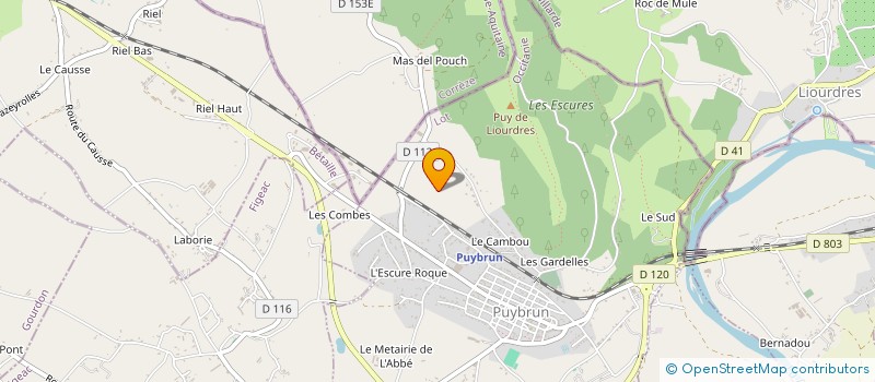 localisation de l'entreprise LA FORGE DU CHAT NOIR  PUYBRUN