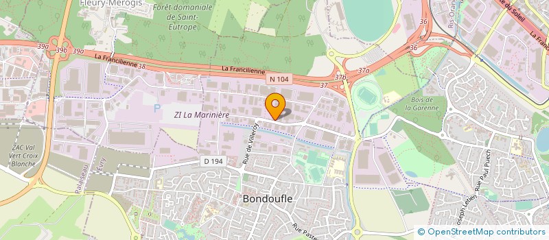 localisation de l'entreprise LA FORMALU  BONDOUFLE