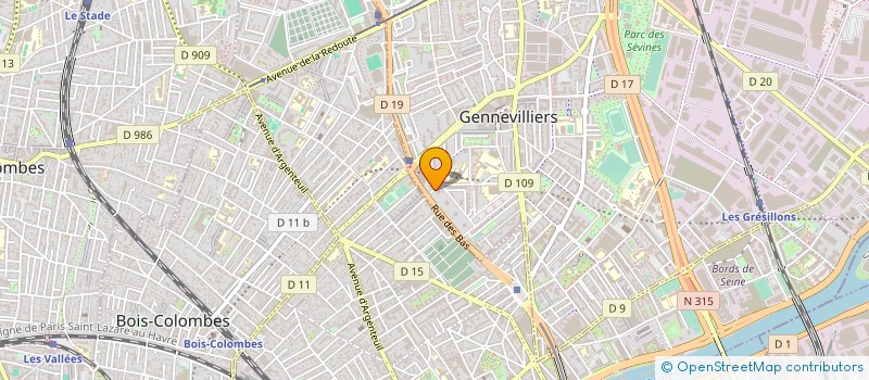 localisation de l'entreprise LA FORMATION SYNDICALE CGT DE GENNEVILLIERS ET VILLENEUVE LA GARENNE à GENNEVILLIERS