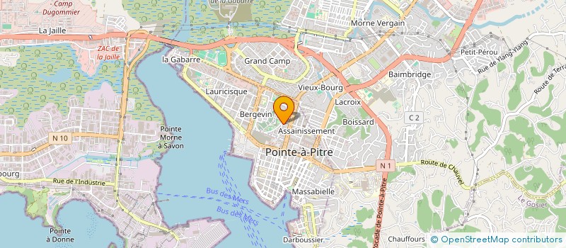 localisation de l'entreprise LA FORMULE à POINTE-A-PITRE