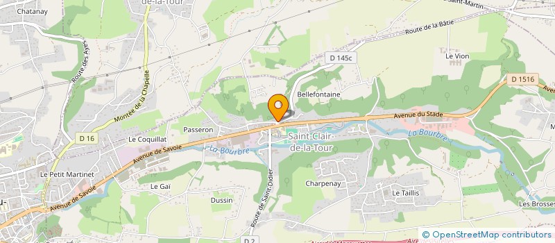 localisation de l'entreprise LA FOSCA  SAINT-CLAIR-DE-LA-TOUR