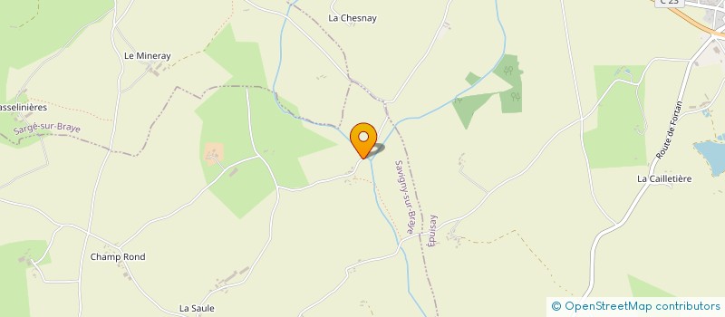 localisation de l'entreprise LA FOSSERAGE-CREW  SAVIGNY SUR BRAYE