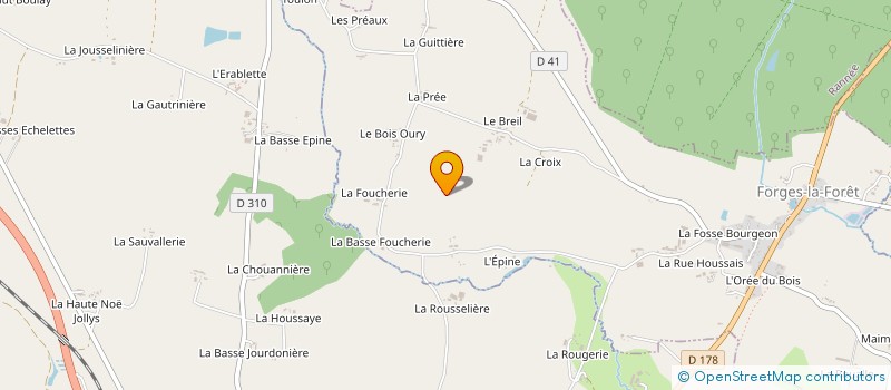 localisation de l'entreprise LA FOUCHERIE  FORGES-LA-FORET