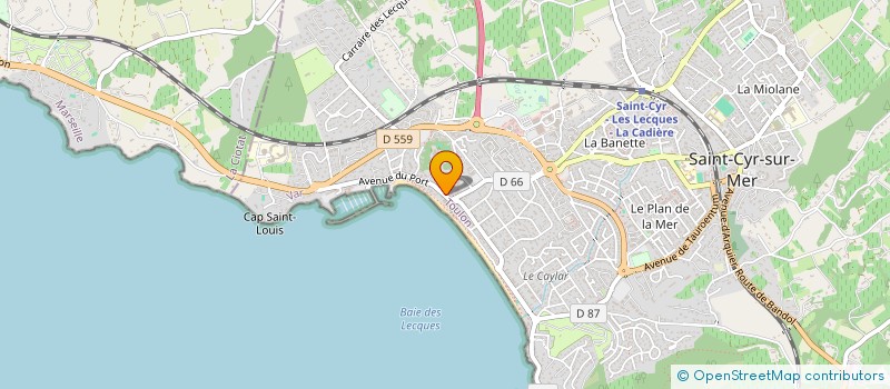 localisation de l'entreprise LA FOUGASSE LECQUOISE SOTON à SAINT-CYR-SUR-MER