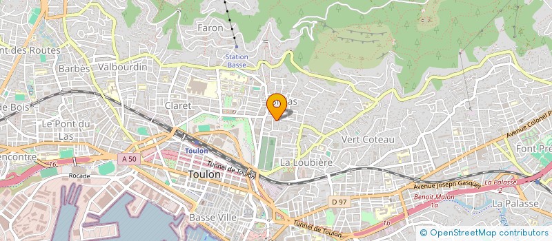 localisation de l'entreprise LA FOUGASSIERE  TOULON