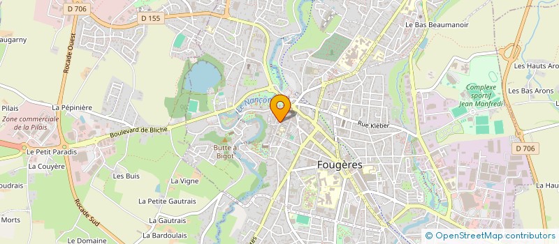 localisation de l'entreprise LA FOUGERAISE 'LUTTE CONTRE LE CANCER'  FOUGERES