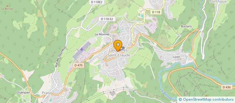 localisation de l'entreprise LA FOUGERE  LAVANS-LES-SAINT-CLAUDE