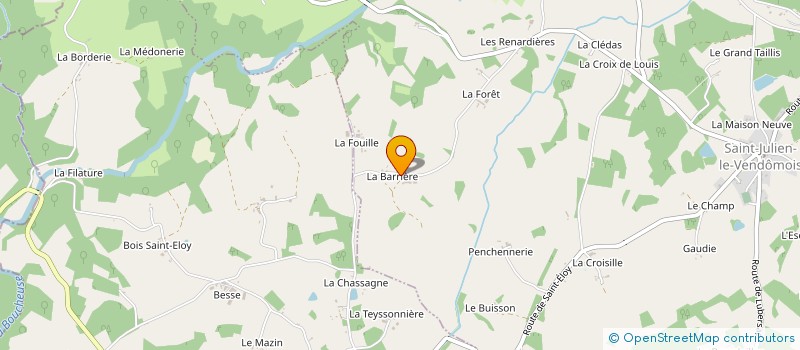 localisation de l'entreprise LA FOUILLE à SAINT-JULIEN-LE-VENDOMOIS