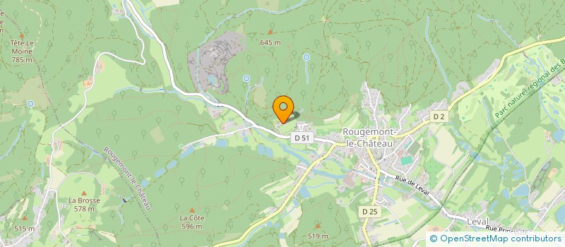 localisation de l'entreprise LA FOUILLIE L'ANE à ROUGEMONT-LE-CHATEAU
