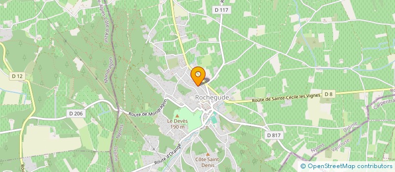 localisation de l'entreprise LA FOULEE ROCHEGUDIENNE  ROCHEGUDE