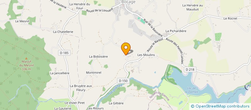 localisation de l'entreprise LA FOUQUETIERE  NOUES DE SIENNE