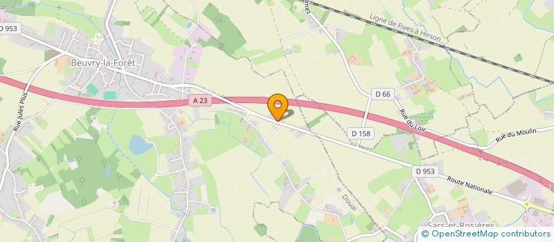 localisation de l'entreprise LA FOURCHETTE ADROITE  BEUVRY-LA-FORET