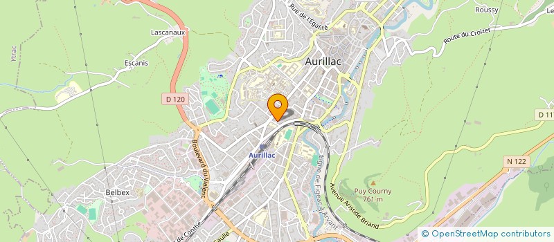 localisation de l'entreprise LA FOURMI à AURILLAC