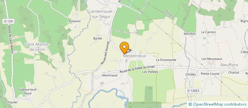 localisation de l'entreprise LA FOURMI  MESTERRIEUX