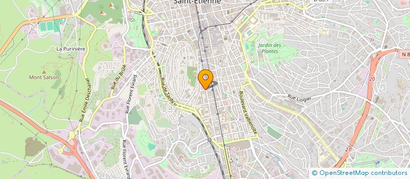 localisation de l'entreprise LA FOURMI ROUGE  SAINT-ETIENNE