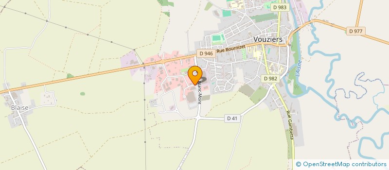 localisation de l'entreprise LA FOURMILIERE  VOUZIERS