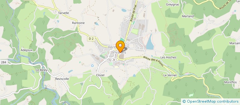 localisation de l'entreprise LA FOURMILIERE à VERNOUX-EN-VIVARAIS