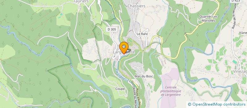 localisation de l'entreprise LA FOURMILIERE DE LARGENTIERE à LARGENTIERE