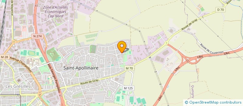 localisation de l'entreprise LA FOURMILLIERE GEANTE à SAINT-APOLLINAIRE