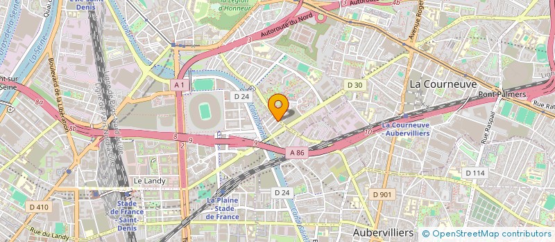 localisation de l'entreprise LA FOURNEE D ORGE à AUBERVILLIERS