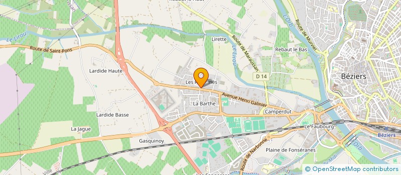 localisation de l'entreprise LA FOURNEE DOREE à BEZIERS