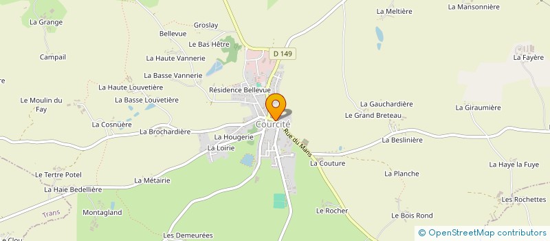 localisation de l'entreprise LA FOURNEE DU BONHEUR  COURCITE