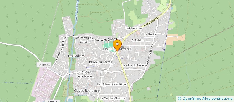 localisation de l'entreprise LA FOURNEE LEGEOTE  LEGE-CAP-FERRET