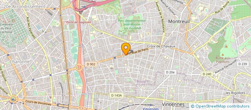 localisation de l'entreprise LA FOURNEE PARISIENNE à MONTREUIL