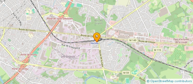 localisation de l'entreprise LA FOURNITURE NANTAISE  VERTOU