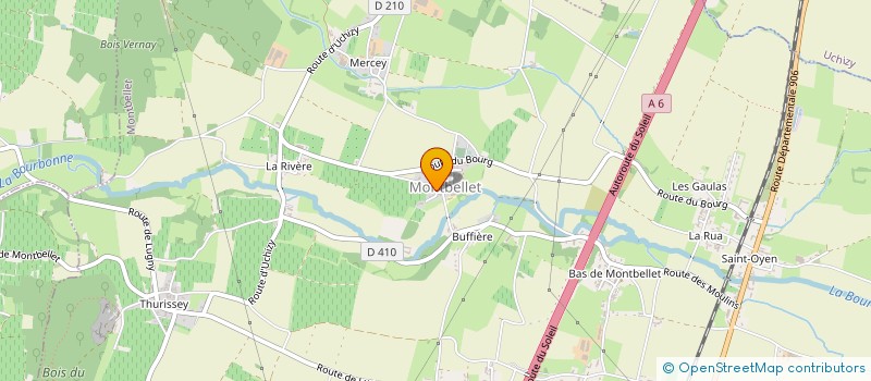 localisation de l'entreprise LA FOURRAGERE à MONTBELLET