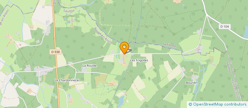 localisation de l'entreprise LA FOUTELAIE  BAUGE-EN-ANJOU