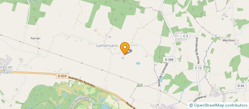 localisation de l'entreprise LA FRANC GASCONNERIE  BORDERES-ET-LAMENSANS