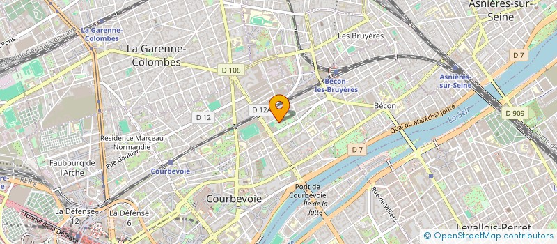 localisation de l'entreprise LA FRANCAISE D'IMPRESSION à COURBEVOIE