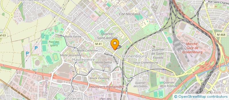 localisation de l'entreprise LA FRANCAISE DE L ECLAIRAGE à STRASBOURG