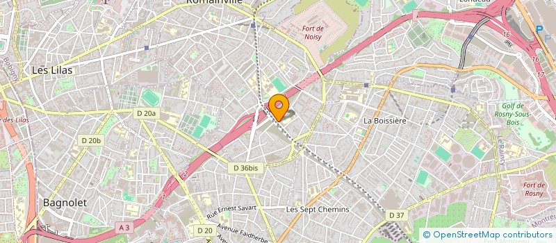 localisation de l'entreprise LA FRANCE à ROMAINVILLE
