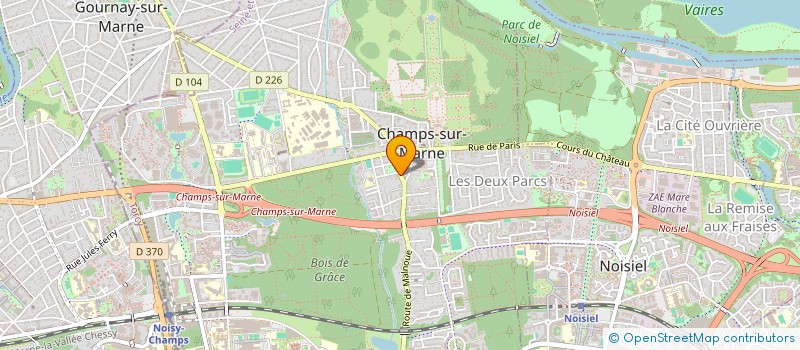 localisation de l'entreprise LA FRANCILIENNE CHAUFFAGE PLOMBERIE  CHAMPS-SUR-MARNE