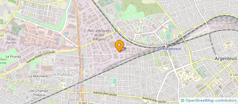 localisation de l'entreprise LA FRANCILIENNE DE FRAIS  ARGENTEUIL