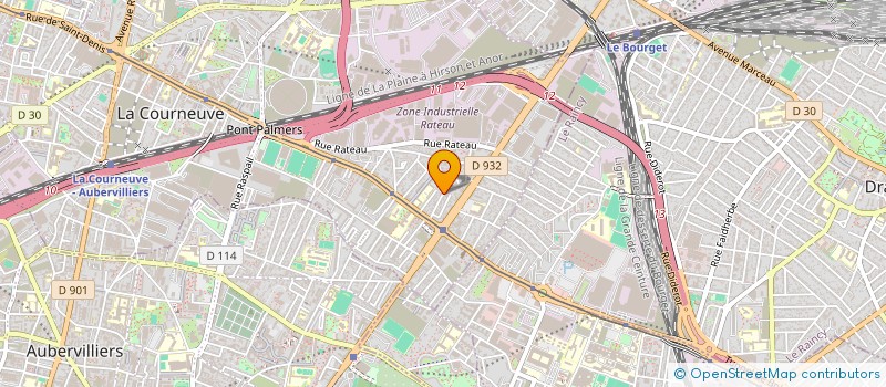 localisation de l'entreprise LA FRANCILIENNE DES JEUX à LA COURNEUVE
