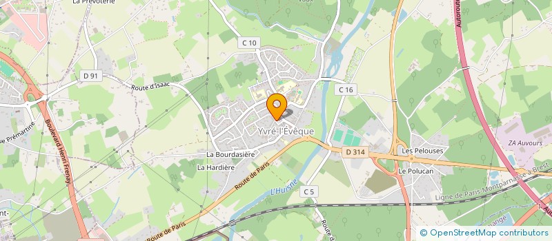 localisation de l'entreprise LA FRANQUETTERIE  YVRE-L'EVEQUE